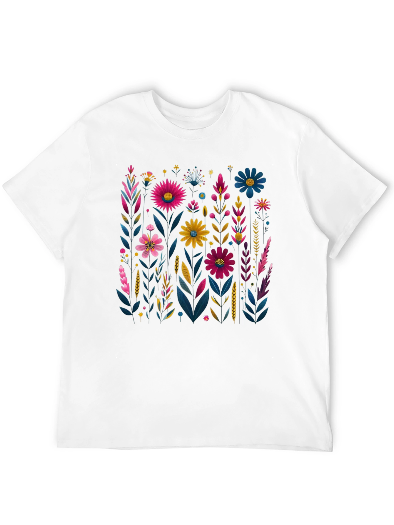Floral Print Crew Neck T-Shirt
