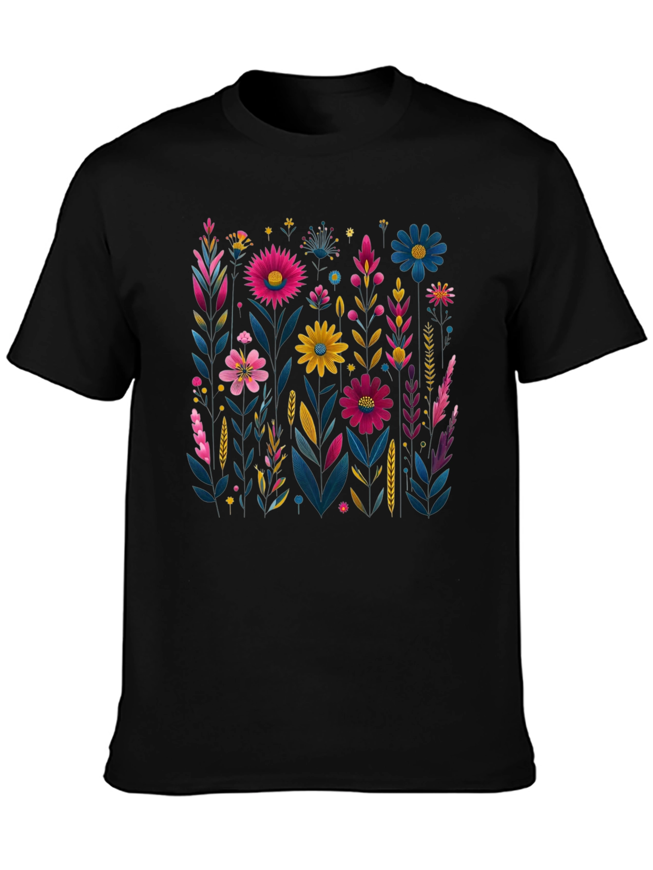 Floral Print Crew Neck T-Shirt