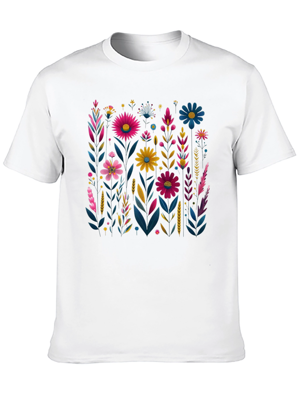 Floral Print Crew Neck T-Shirt