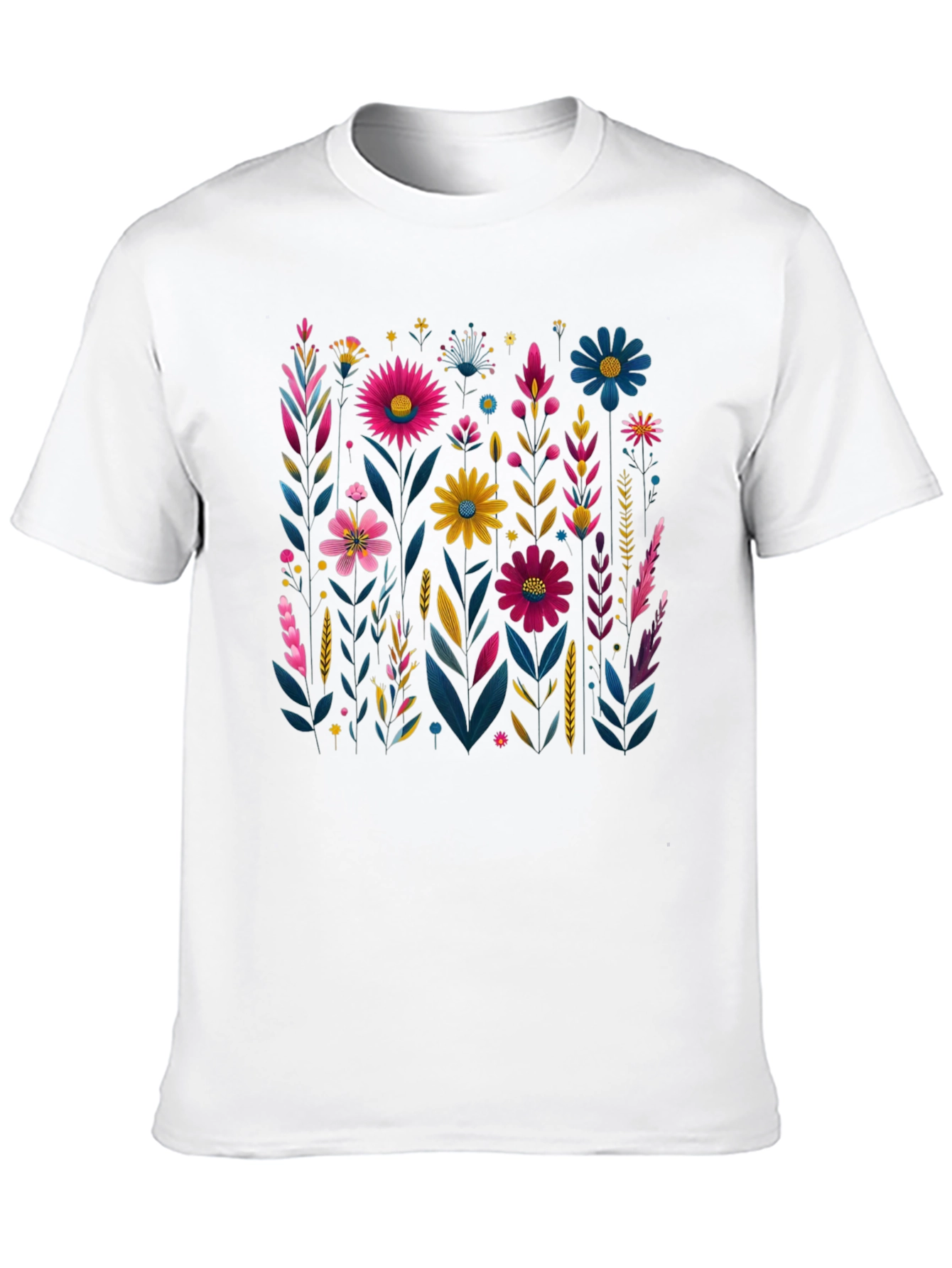 Floral Print Crew Neck T-Shirt