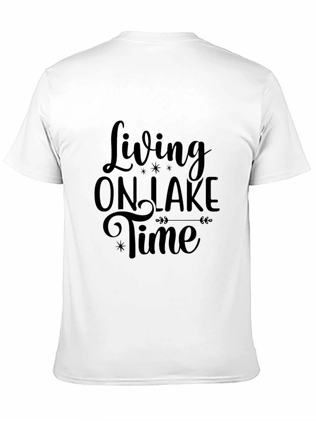 Living On Lake Time Graphic Tee - Black