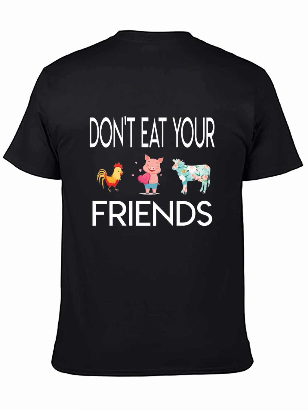Vegan Animal Friends Graphic T-Shirt