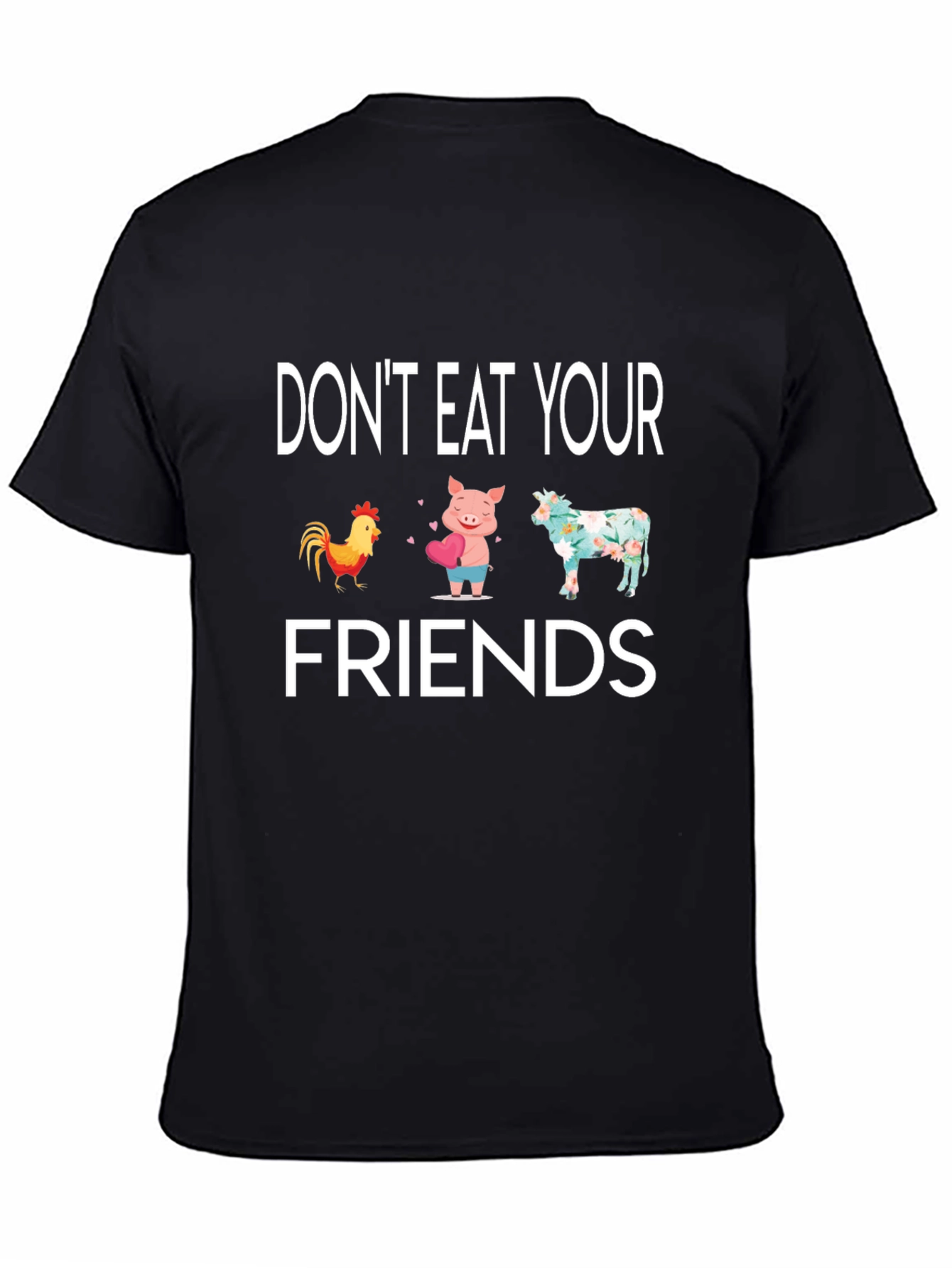 Vegan Animal Friends Graphic T-Shirt
