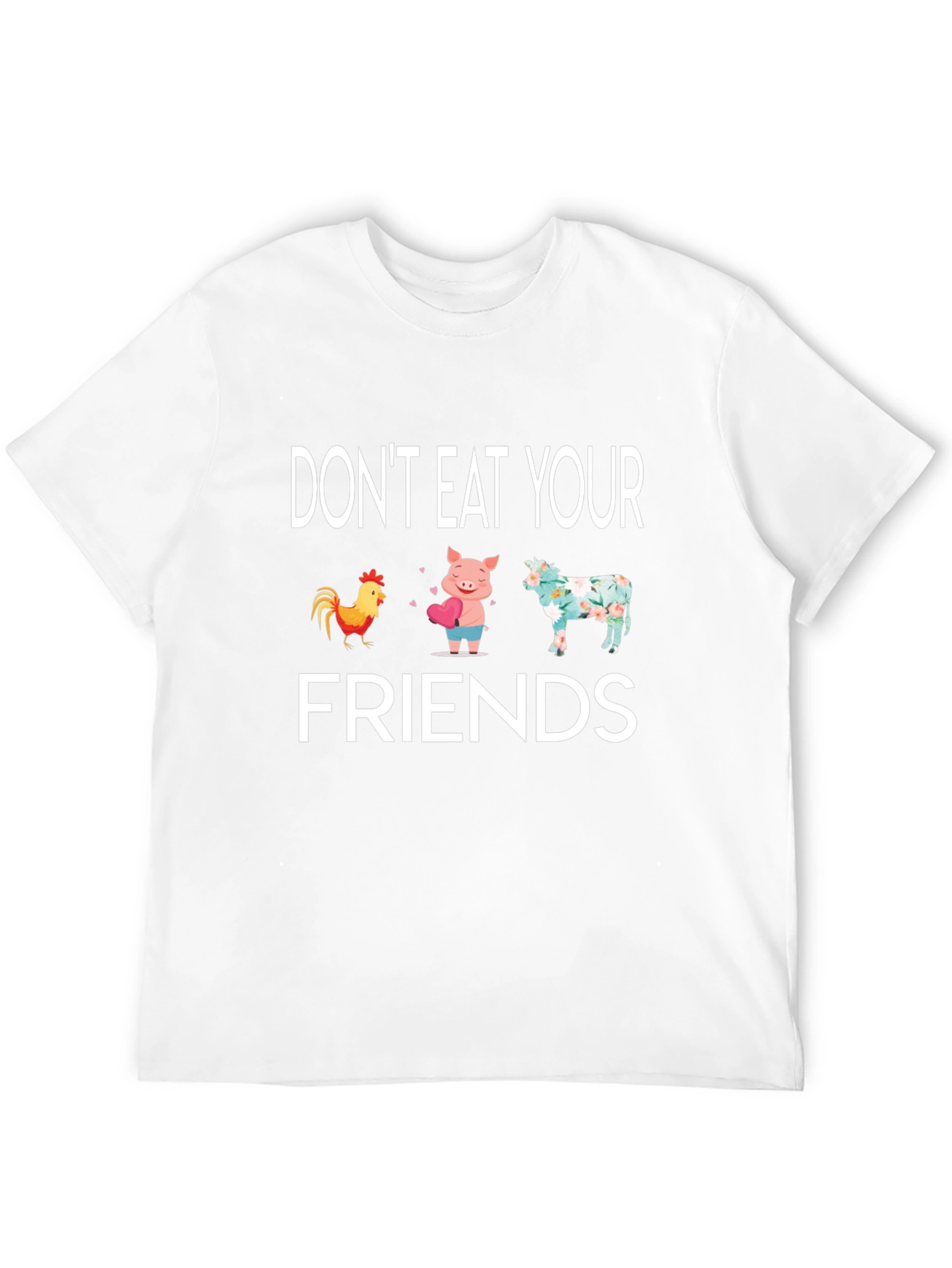 Vegan Animal Friends Graphic T-Shirt