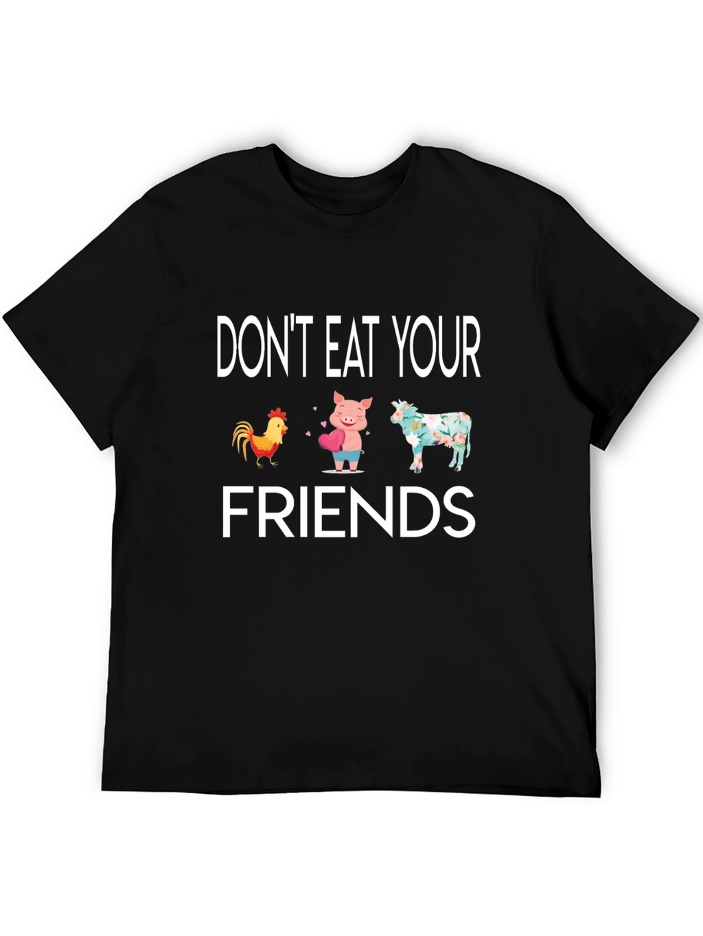 Vegan Animal Friends Graphic T-Shirt
