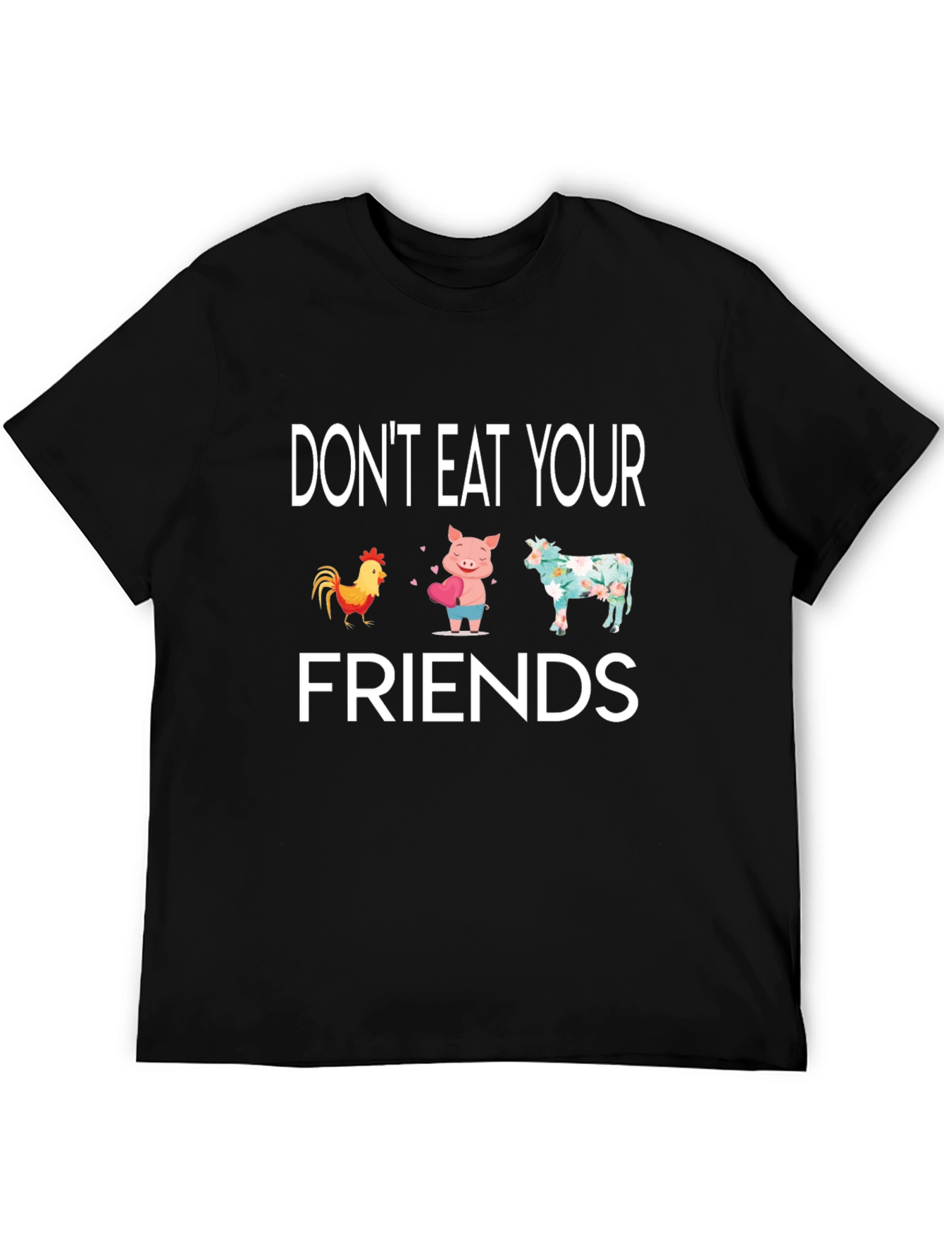 Vegan Animal Friends Graphic T-Shirt