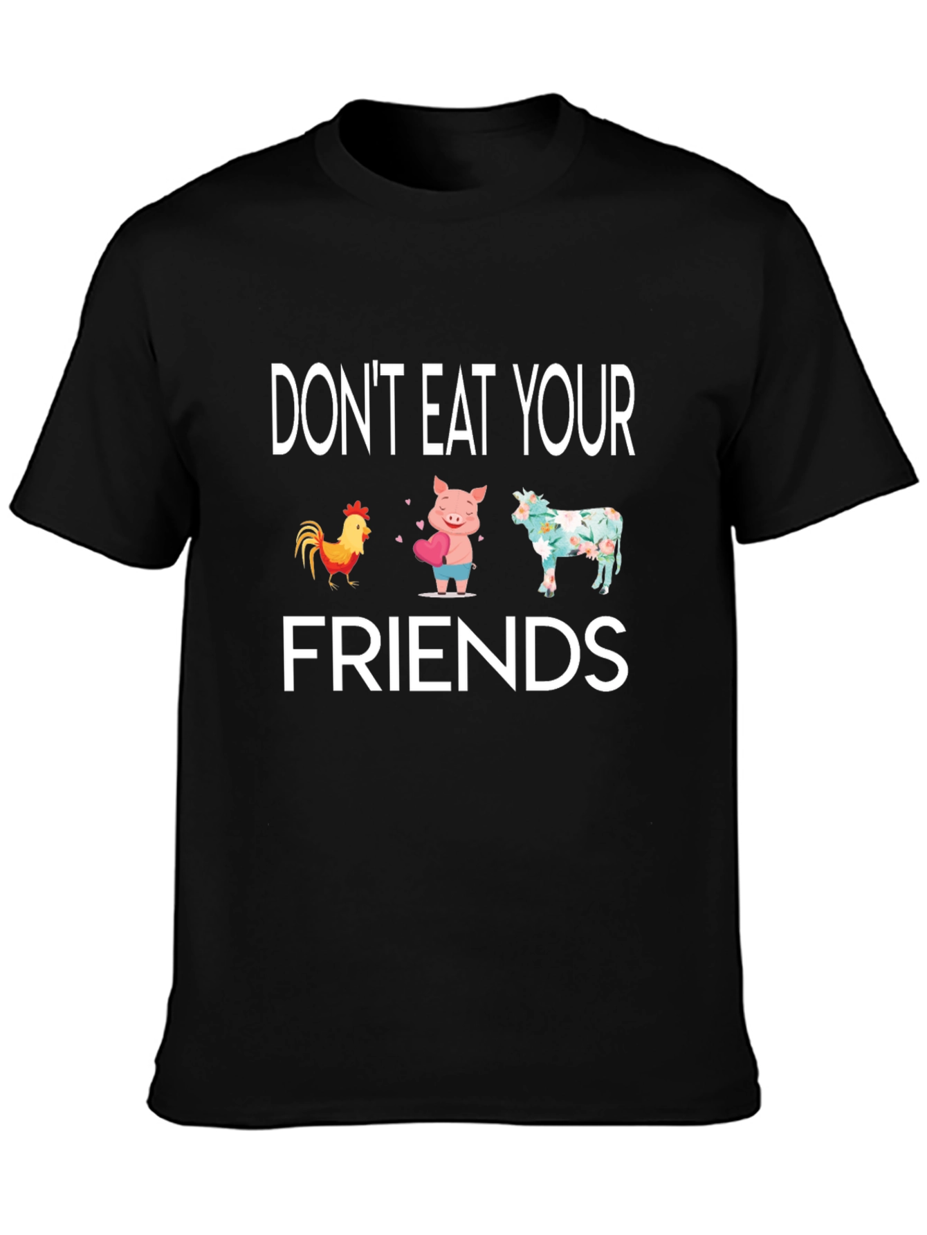 Vegan Animal Friends Graphic T-Shirt