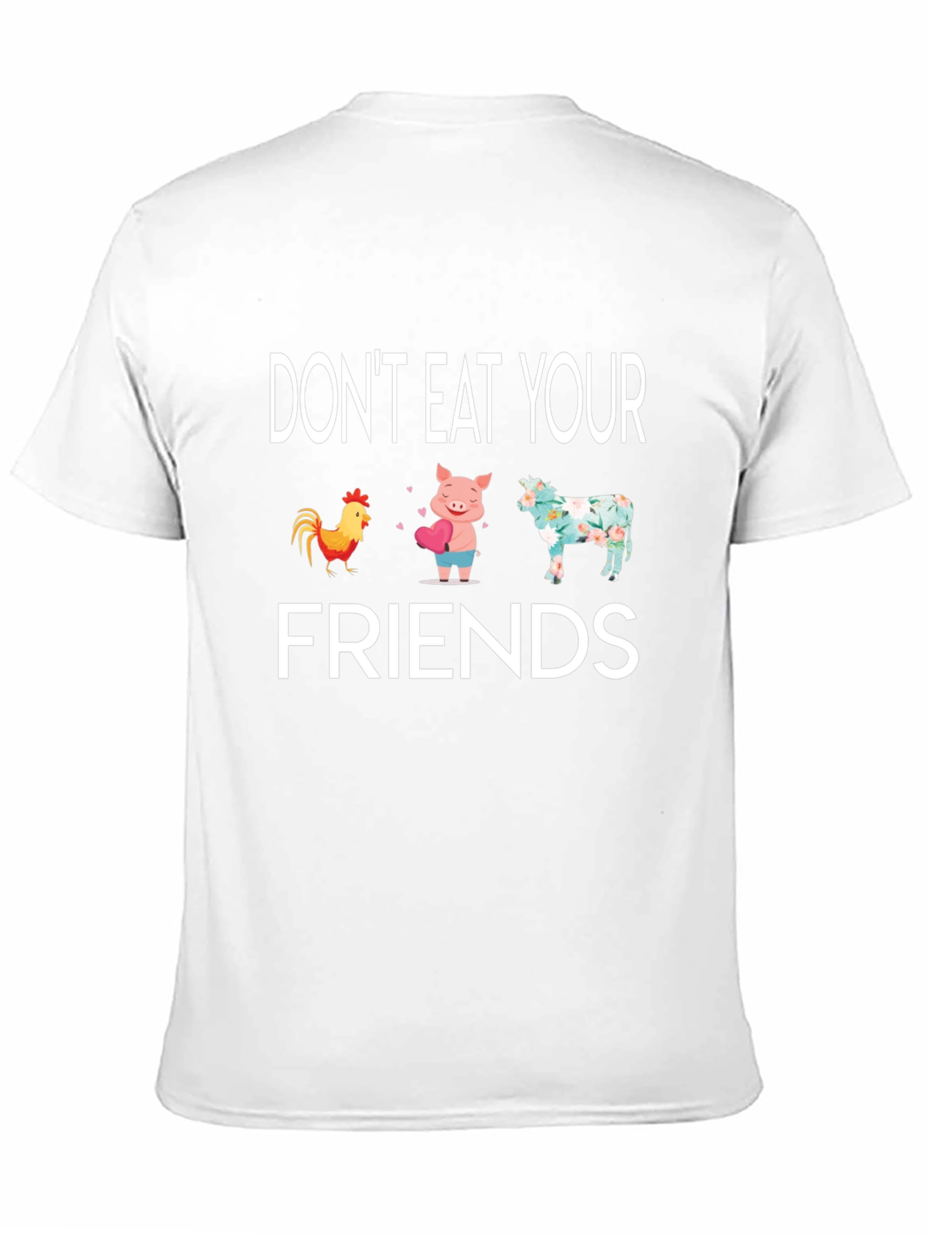 Vegan Animal Friends Graphic T-Shirt