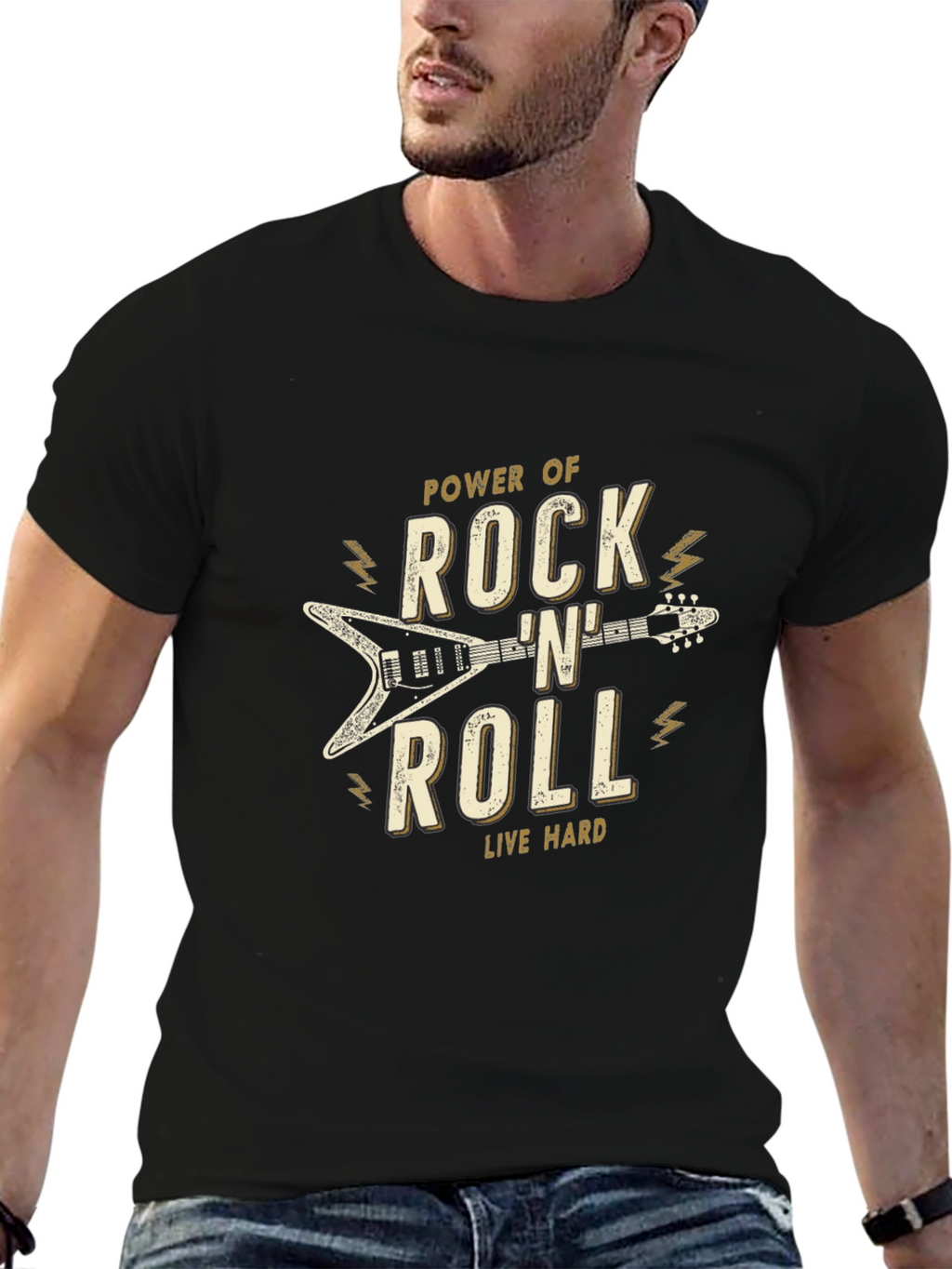 Rock n Roll Power Black T-Shirt