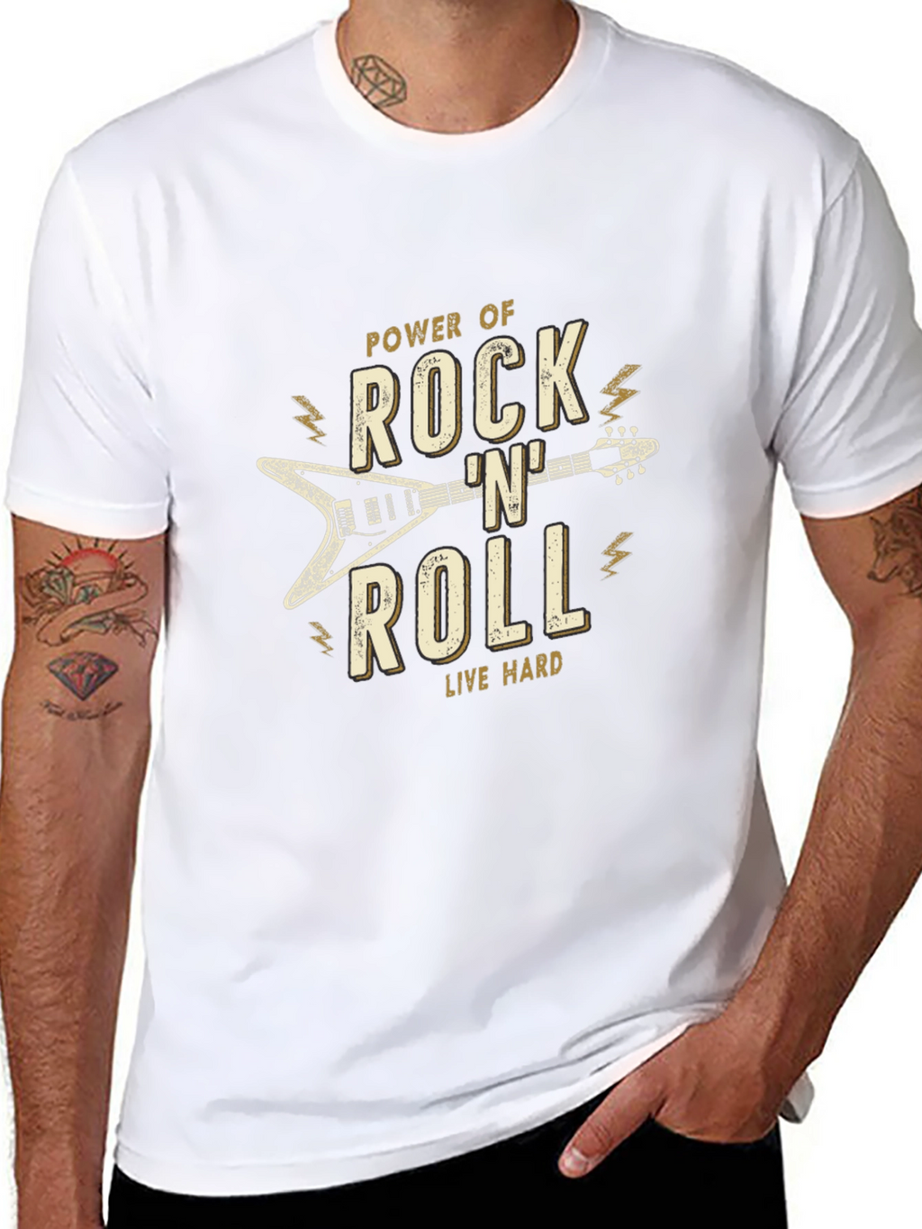 Rock n Roll Power Black T-Shirt