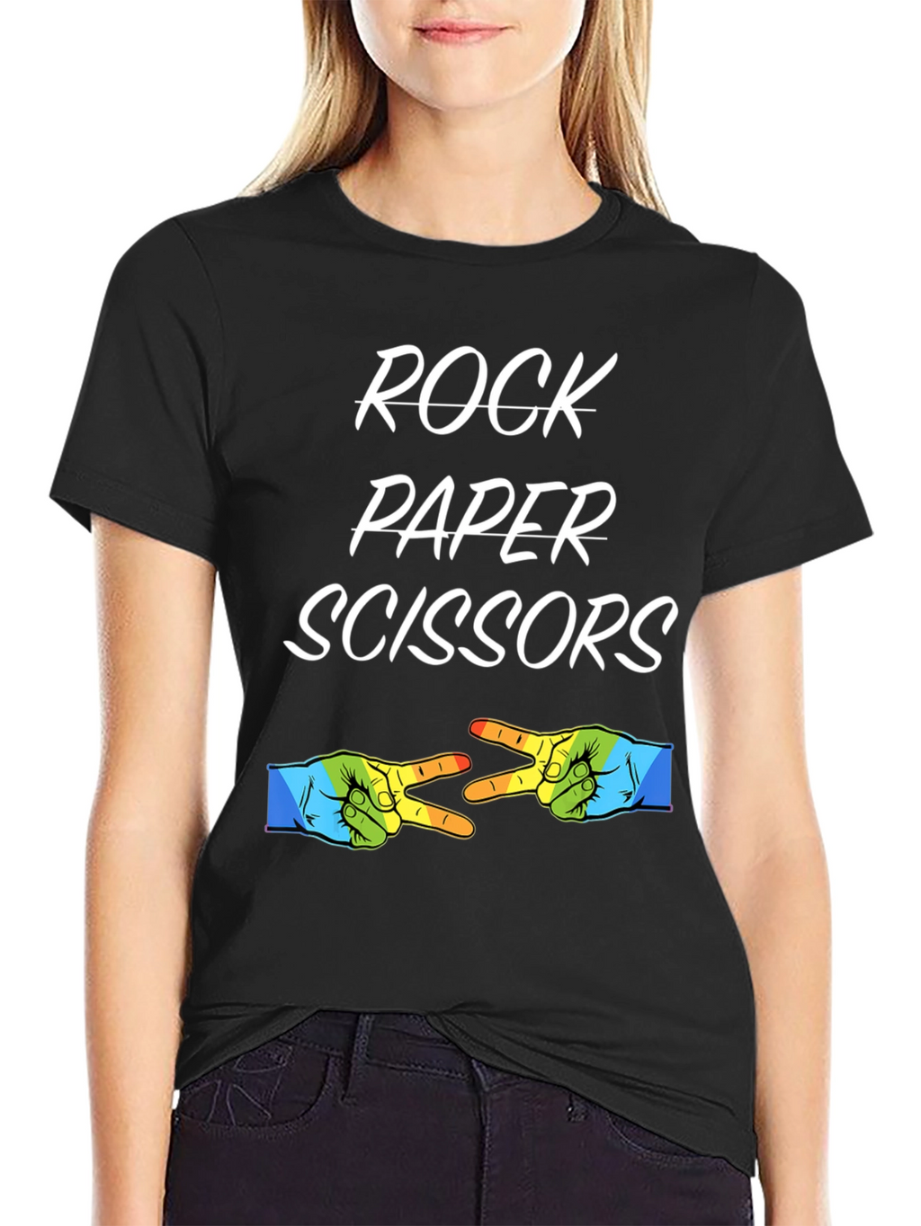 Rock Paper Scissors T-Shirt - Novelty Graphic Tee