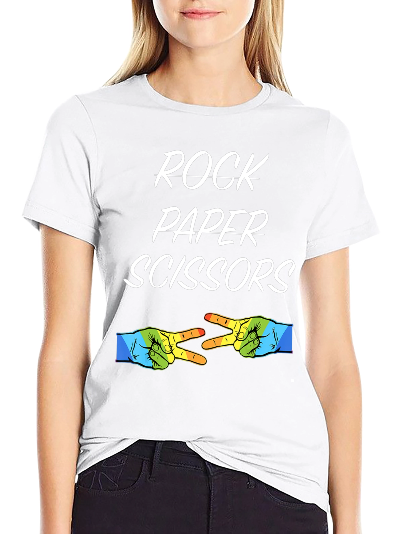 Rock Paper Scissors T-Shirt - Novelty Graphic Tee