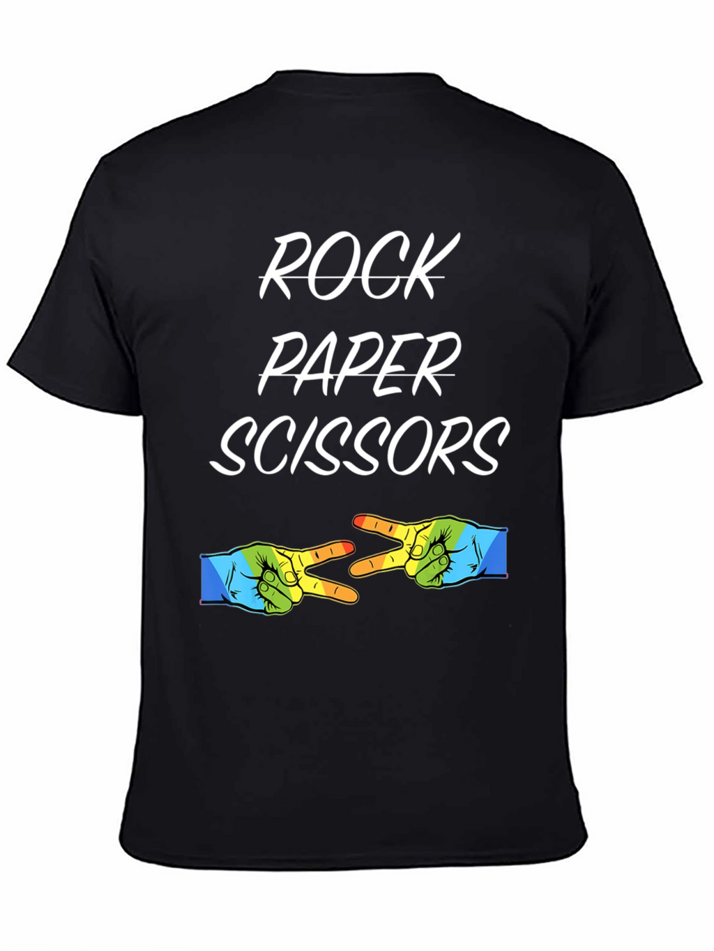 Rock Paper Scissors T-Shirt - Novelty Graphic Tee