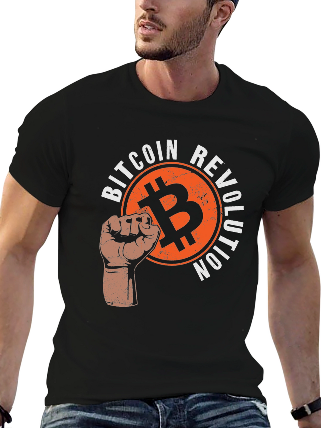 Bitcoin Revolution Graphic T-Shirt - Black