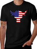 American Flag Bull T-Shirt