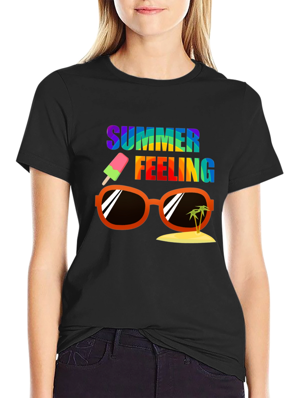 Summer Feeling Graphic Tee - Casual Vacation Shirt