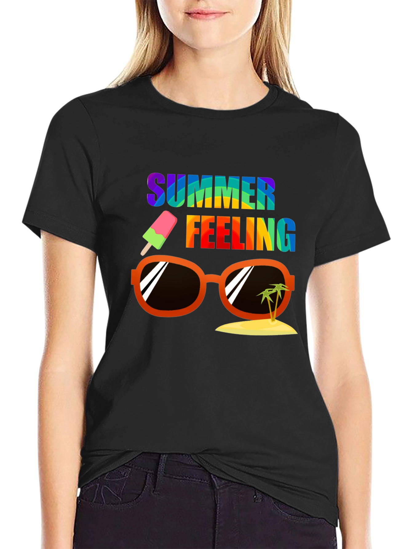 Summer Feeling Graphic Tee - Casual Vacation Shirt