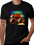 Summer Feeling Graphic Tee - Casual Vacation Shirt