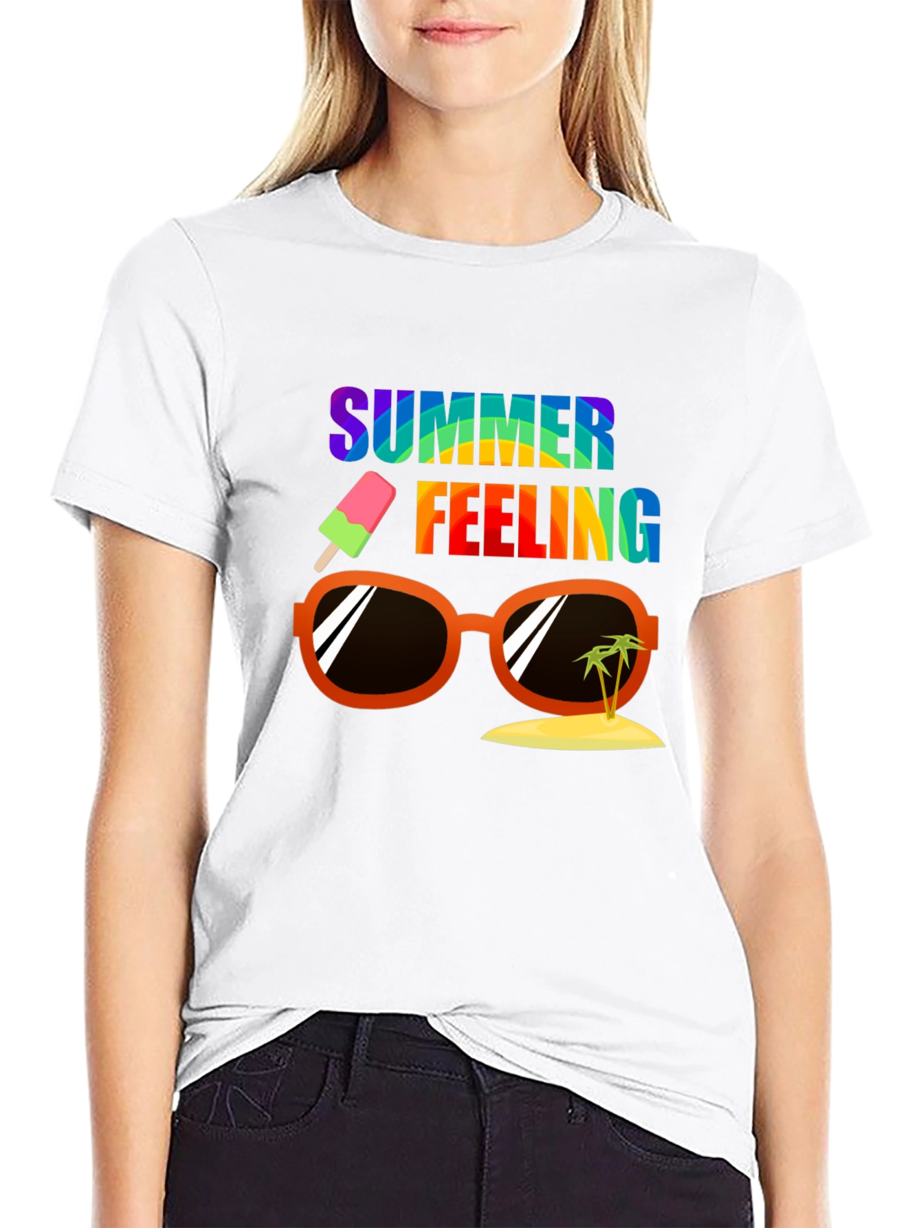 Summer Feeling Graphic Tee - Casual Vacation Shirt