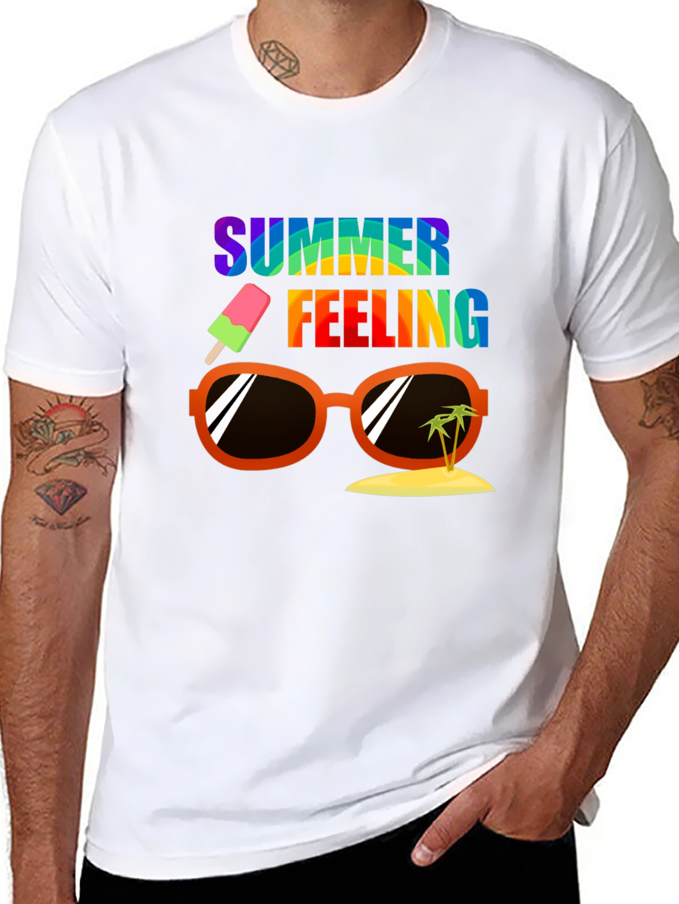 Summer Feeling Graphic Tee - Casual Vacation Shirt