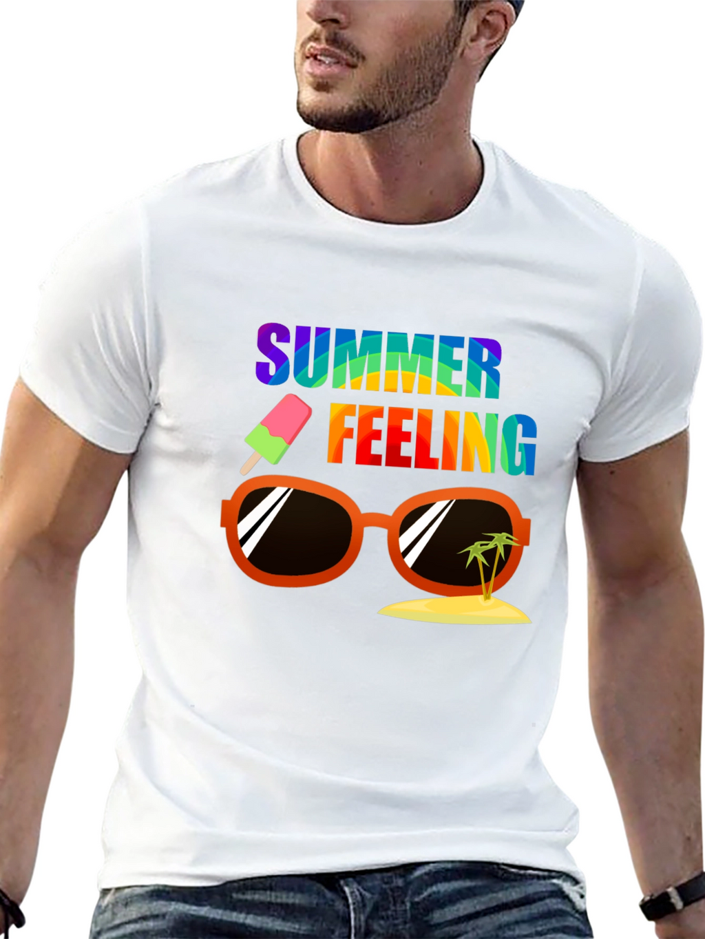 Summer Feeling Graphic Tee - Casual Vacation Shirt