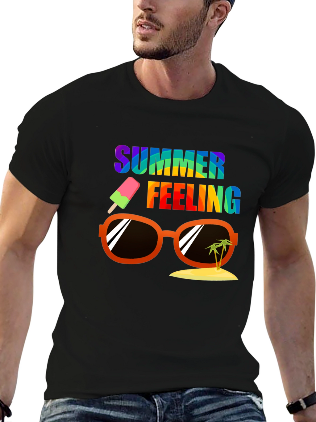 Summer Feeling Graphic Tee - Casual Vacation Shirt