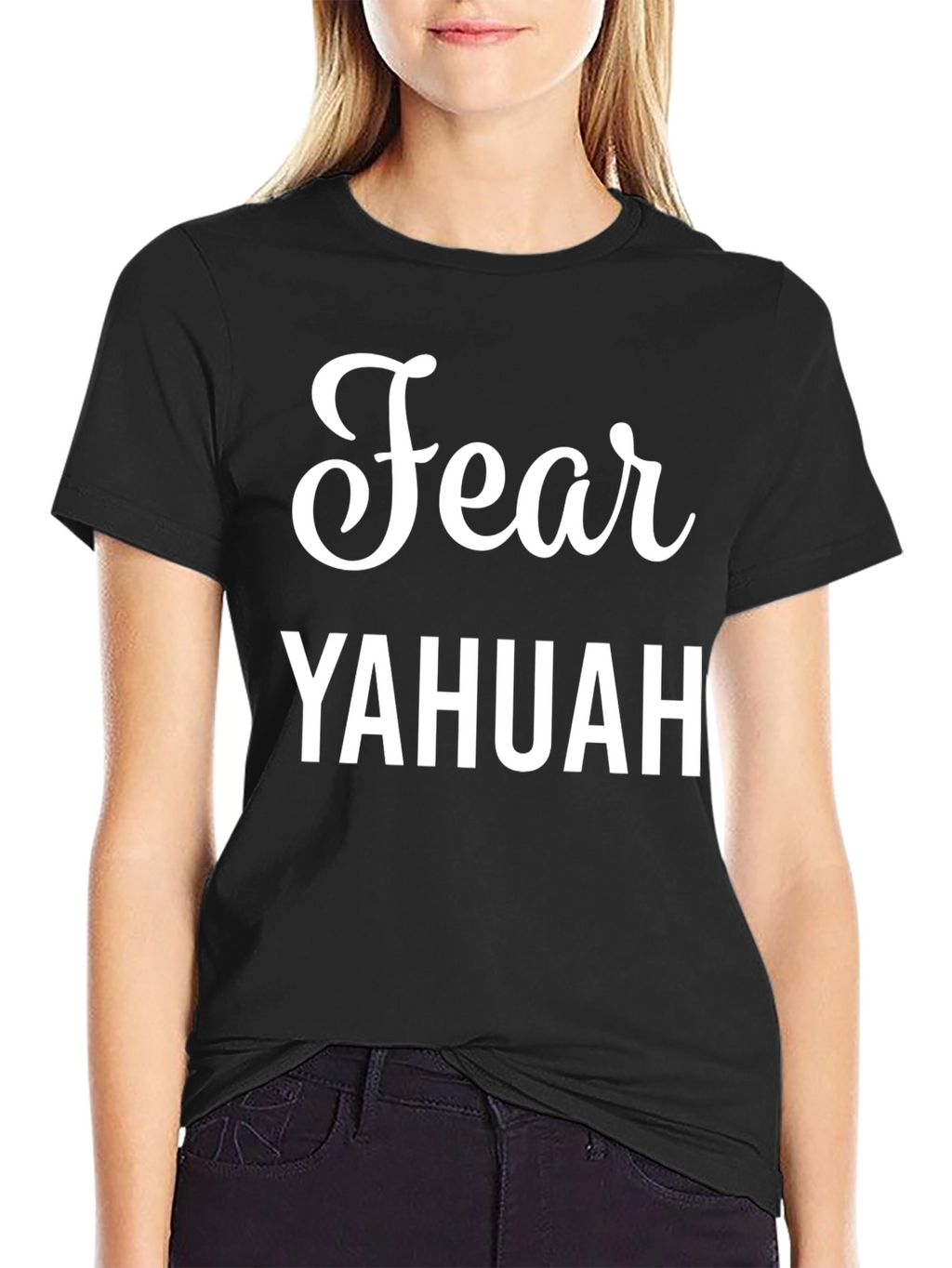 Fear YAHUAH Black T-Shirt - Christian Apparel