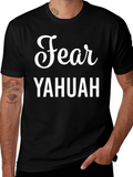 Fear YAHUAH Black T-Shirt - Christian Apparel