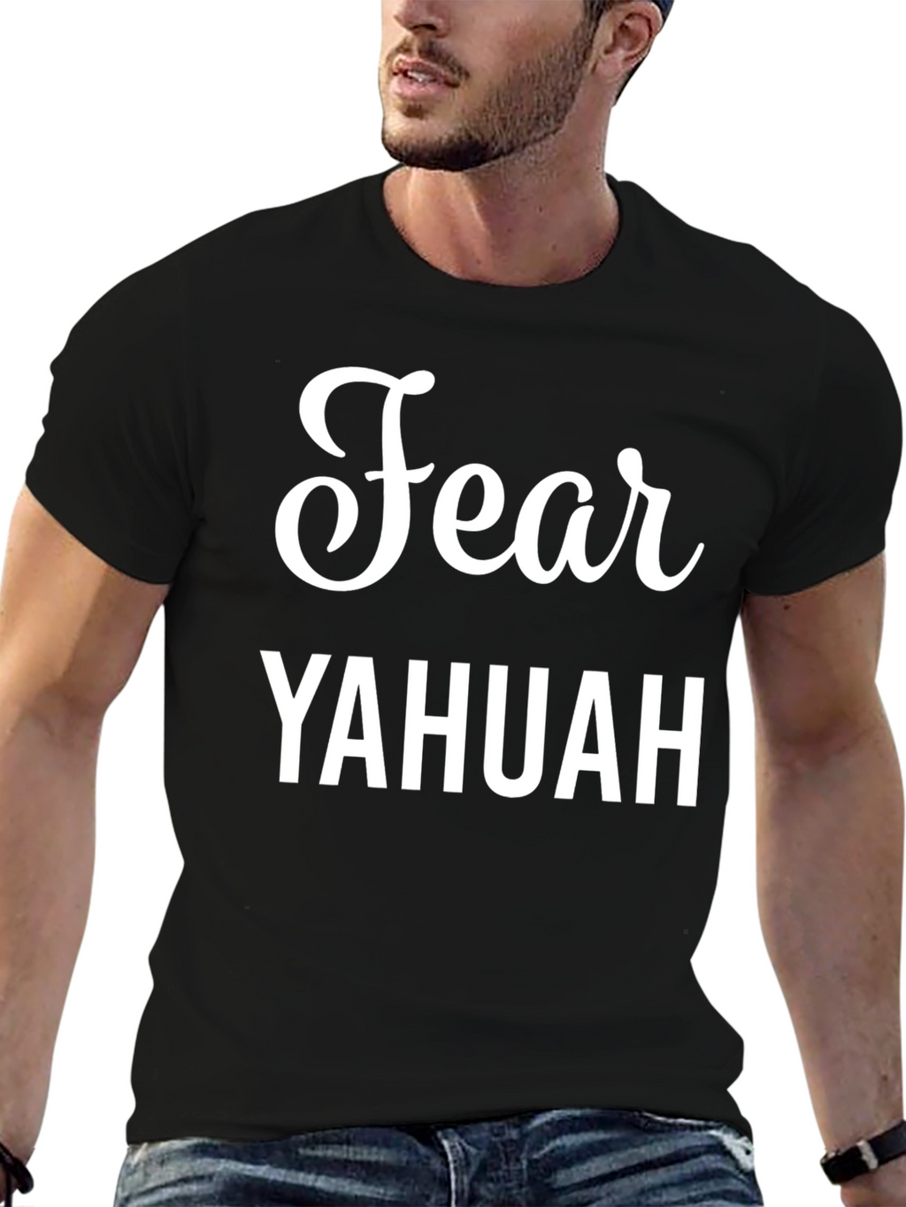 Fear YAHUAH Black T-Shirt - Christian Apparel