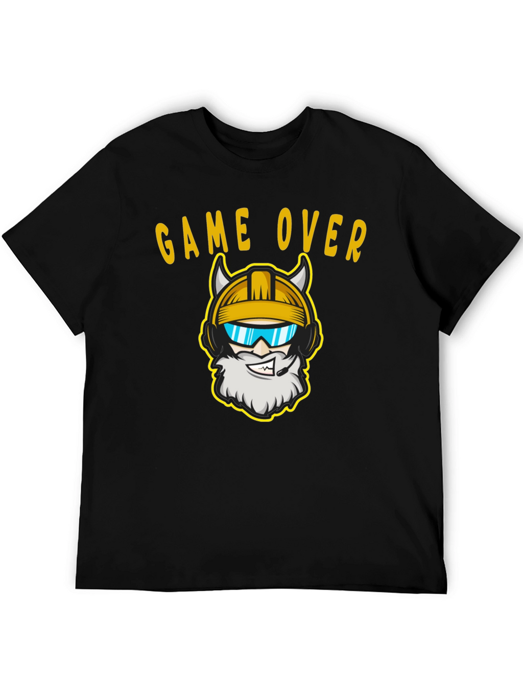 Game Over Viking Gamer Black T-Shirt