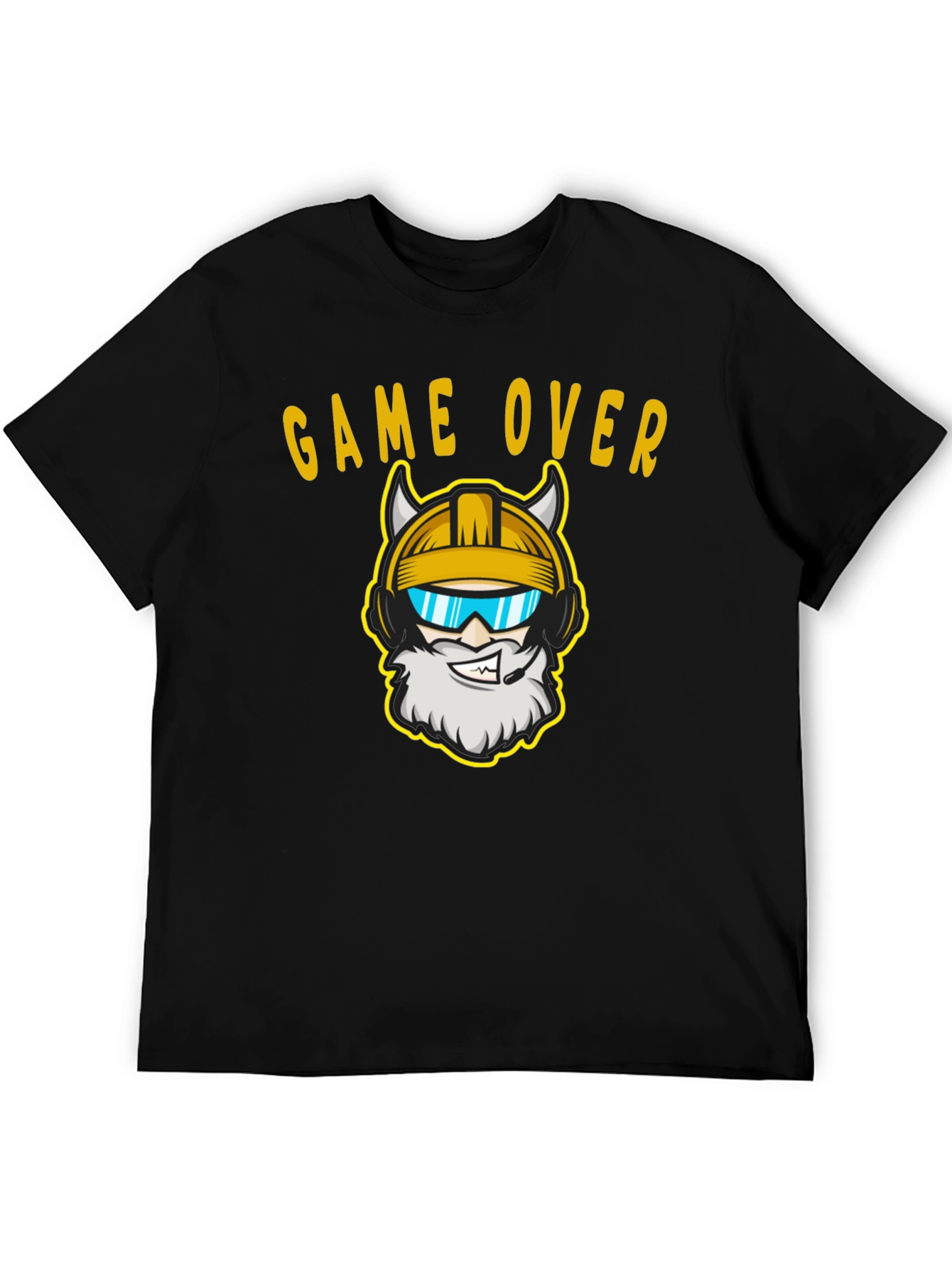 Game Over Viking Gamer Black T-Shirt