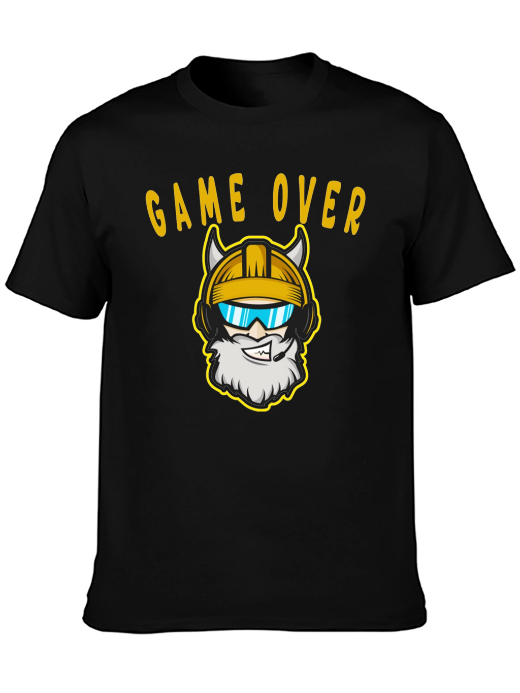 Game Over Viking Gamer Black T-Shirt