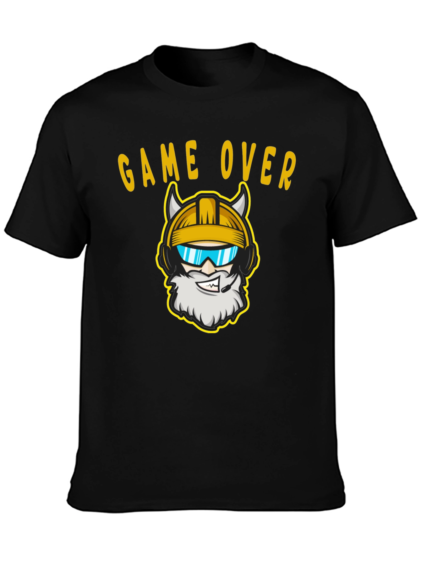 Game Over Viking Gamer Black T-Shirt