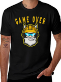 Game Over Viking Gamer Black T-Shirt