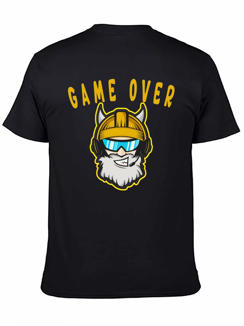 Game Over Viking Gamer Black T-Shirt