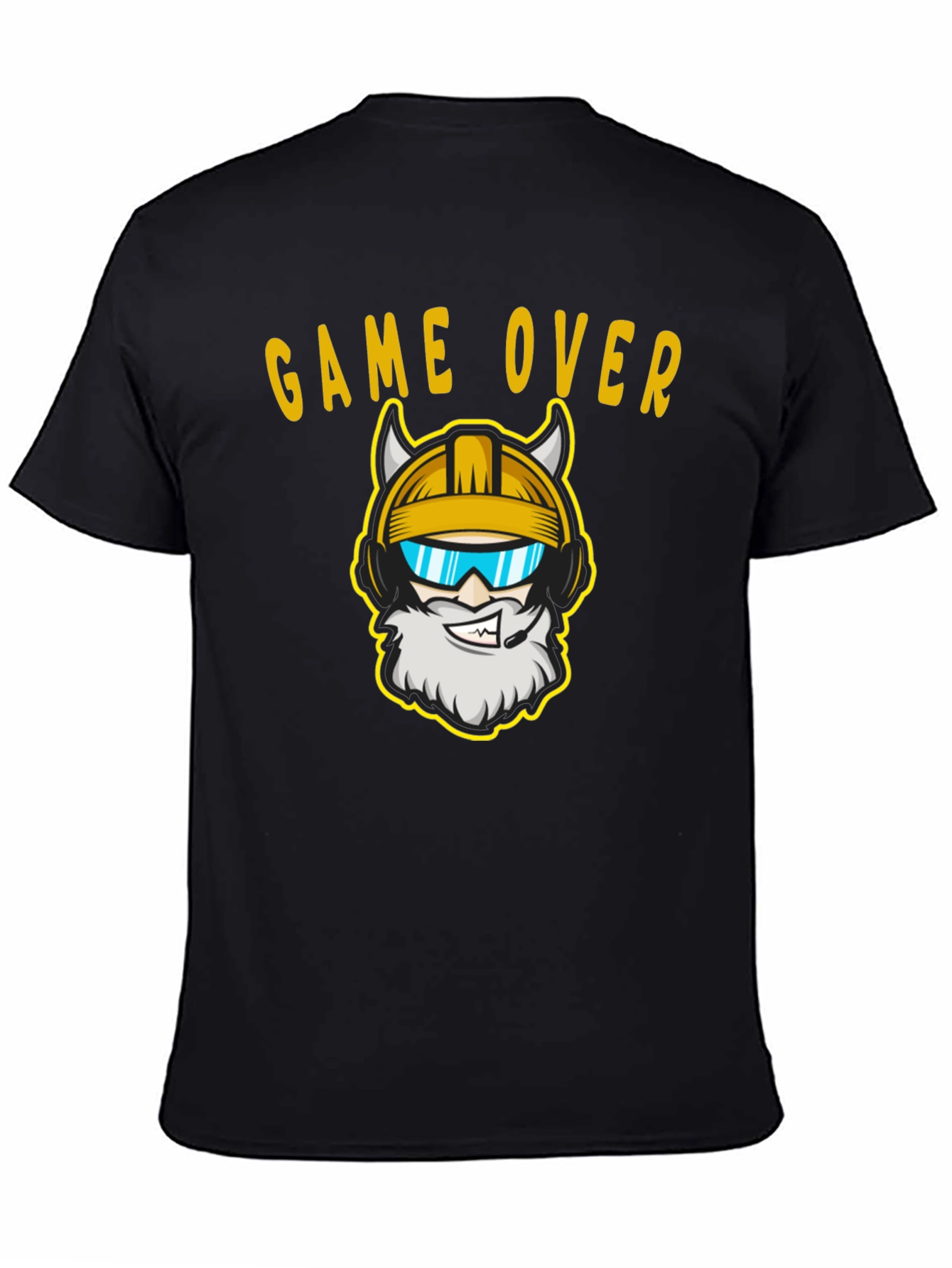 Game Over Viking Gamer Black T-Shirt