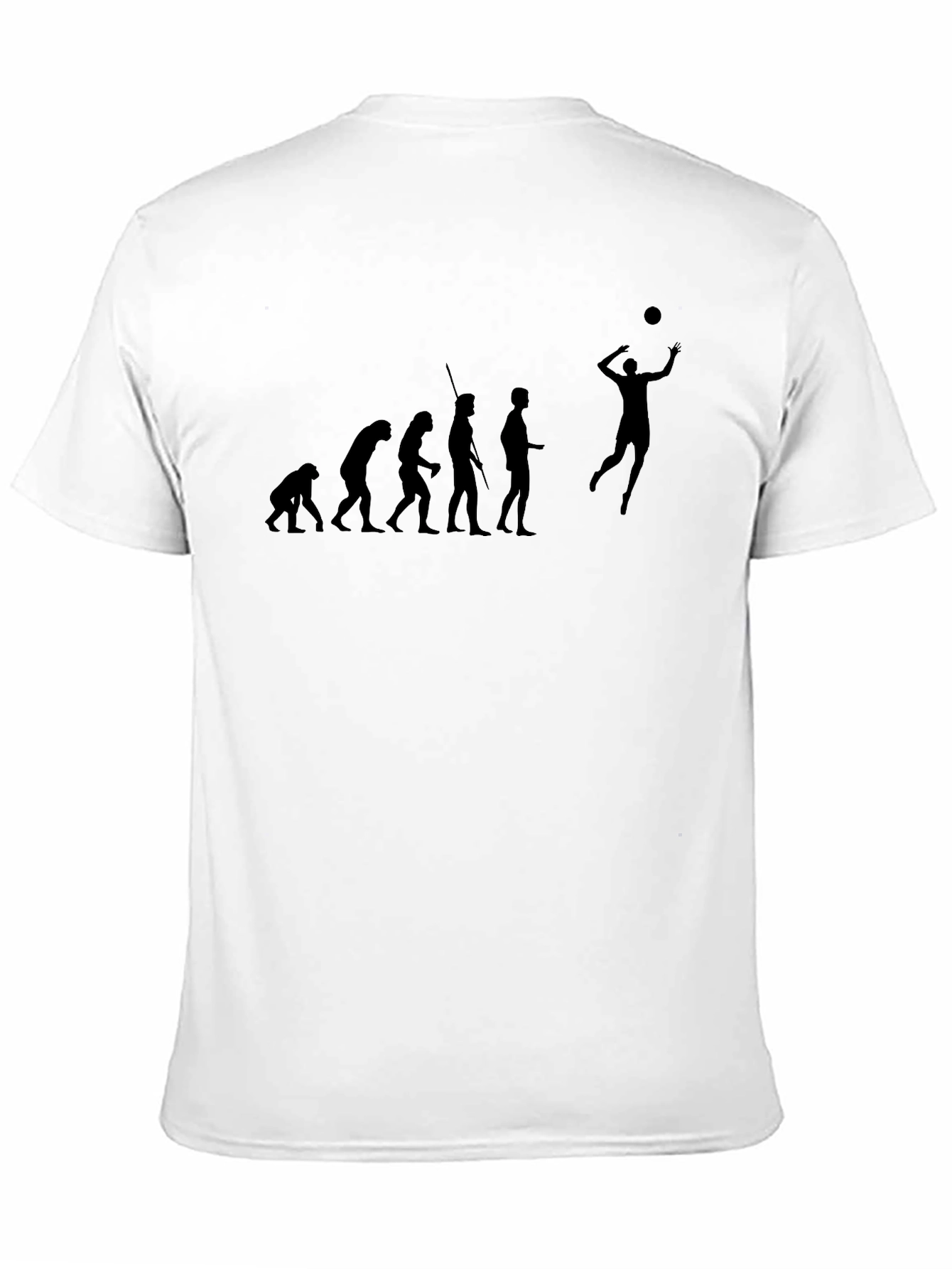 Evolution of Volleyball Black T-Shirt