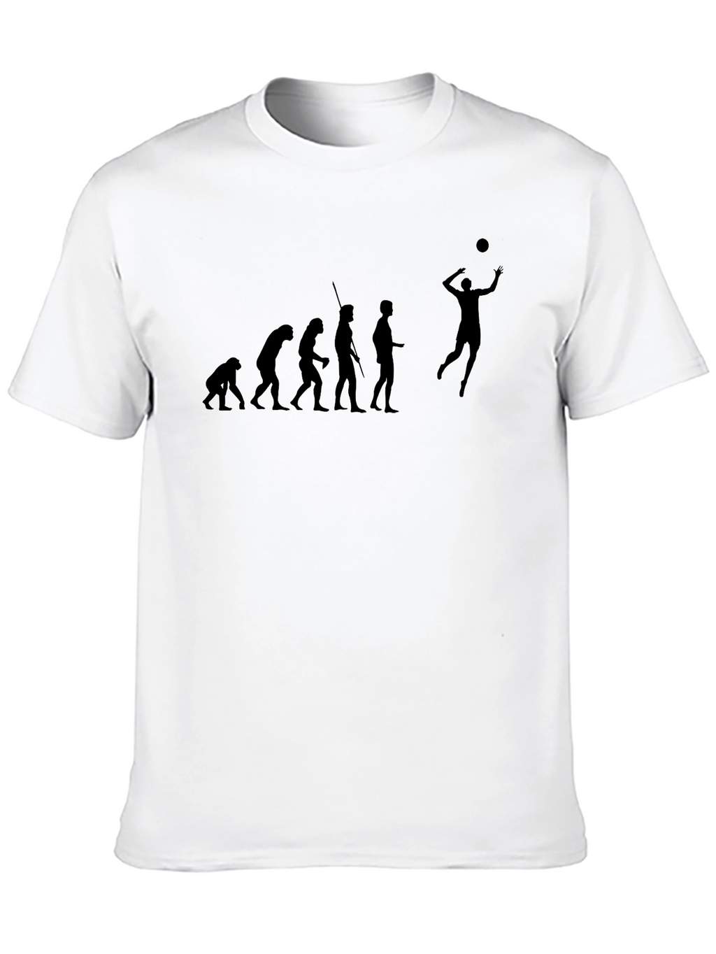 Evolution of Volleyball Black T-Shirt