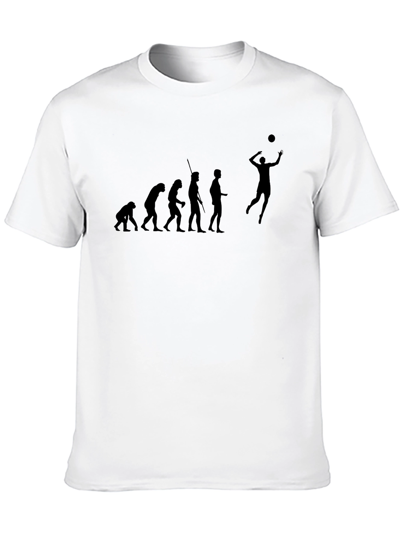 Evolution of Volleyball Black T-Shirt
