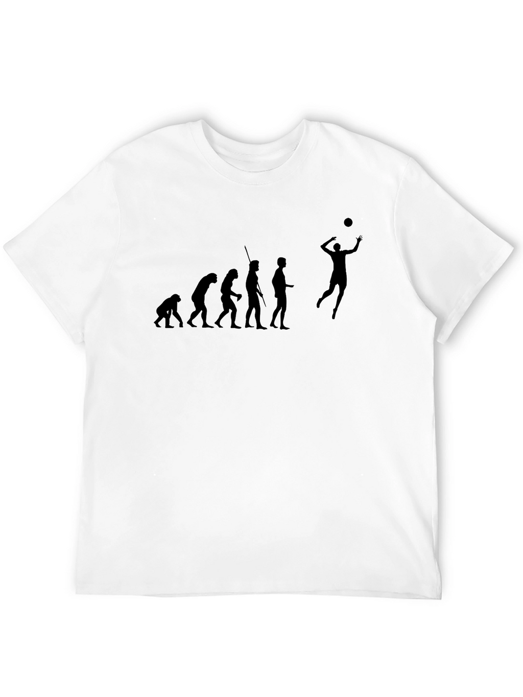 Evolution of Volleyball Black T-Shirt