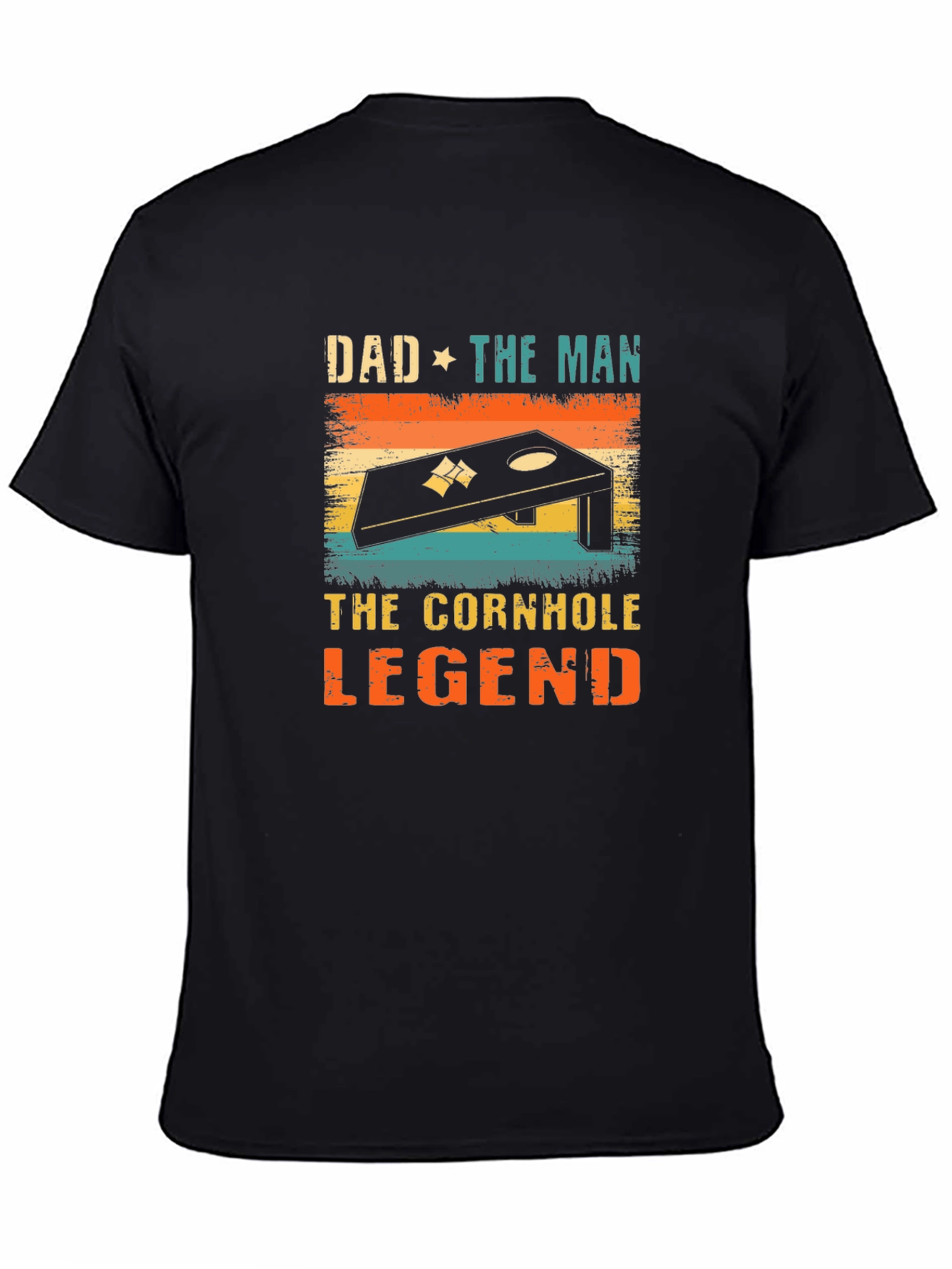 Dad the Man Cornhole Legend Graphic T-Shirt