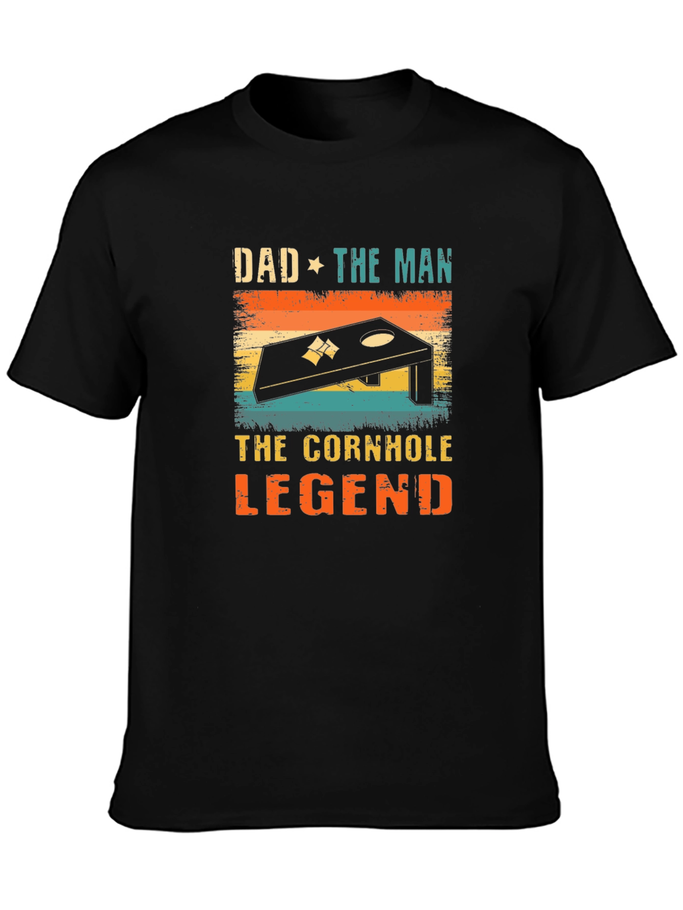 Dad the Man Cornhole Legend Graphic T-Shirt