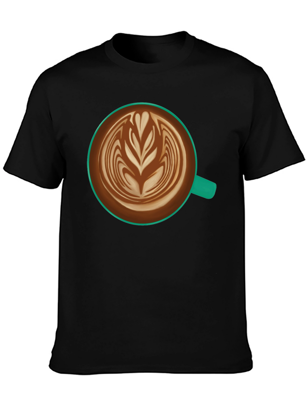 Latte Art Black T-Shirt