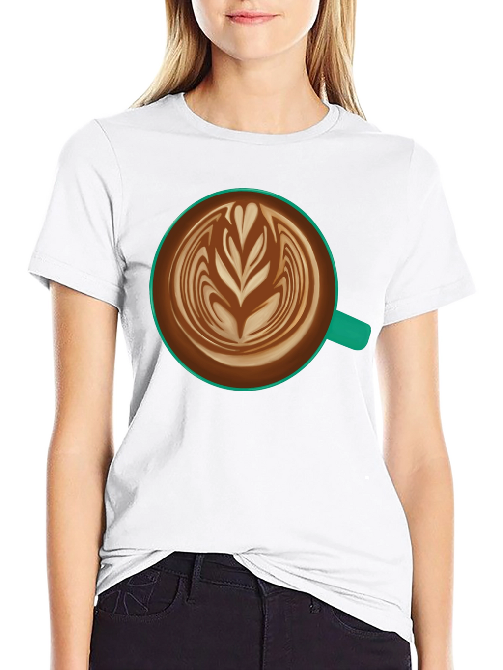 Latte Art Black T-Shirt