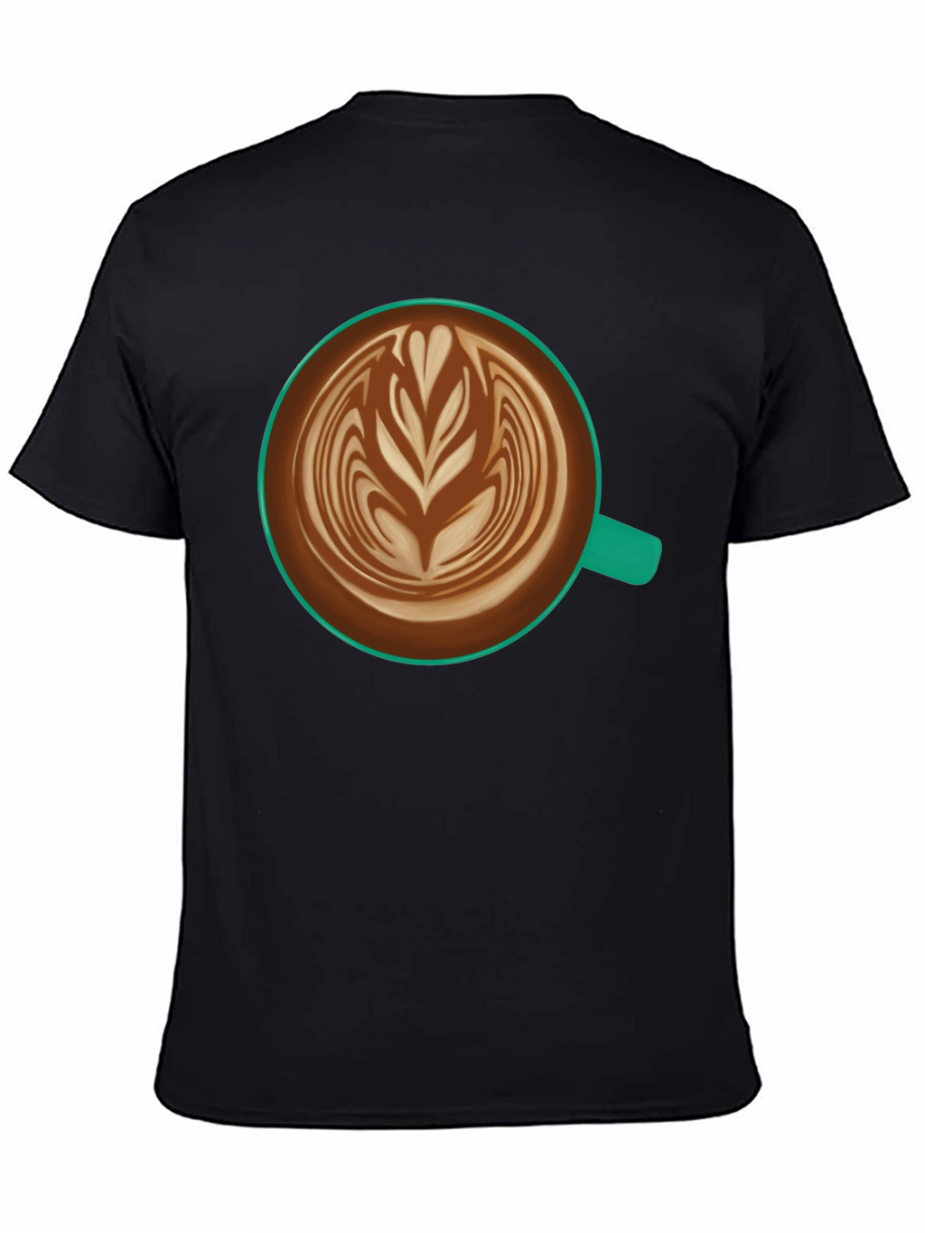 Latte Art Black T-Shirt