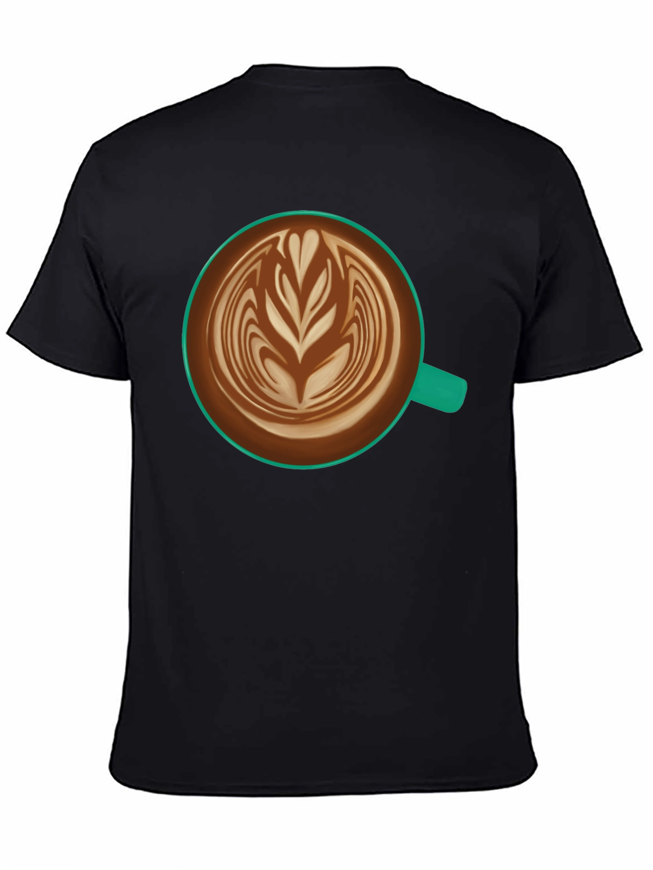 Latte Art Black T-Shirt