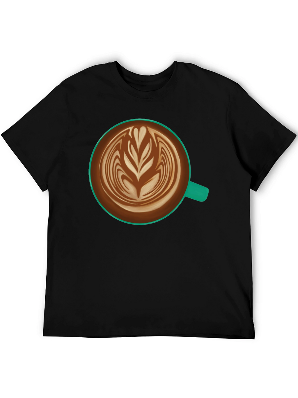 Latte Art Black T-Shirt