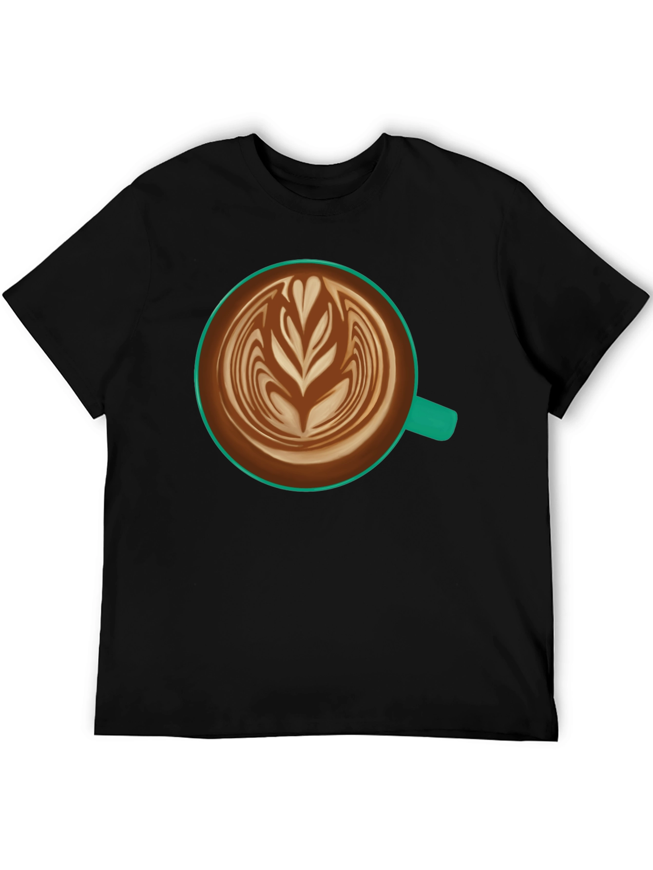 Latte Art Black T-Shirt