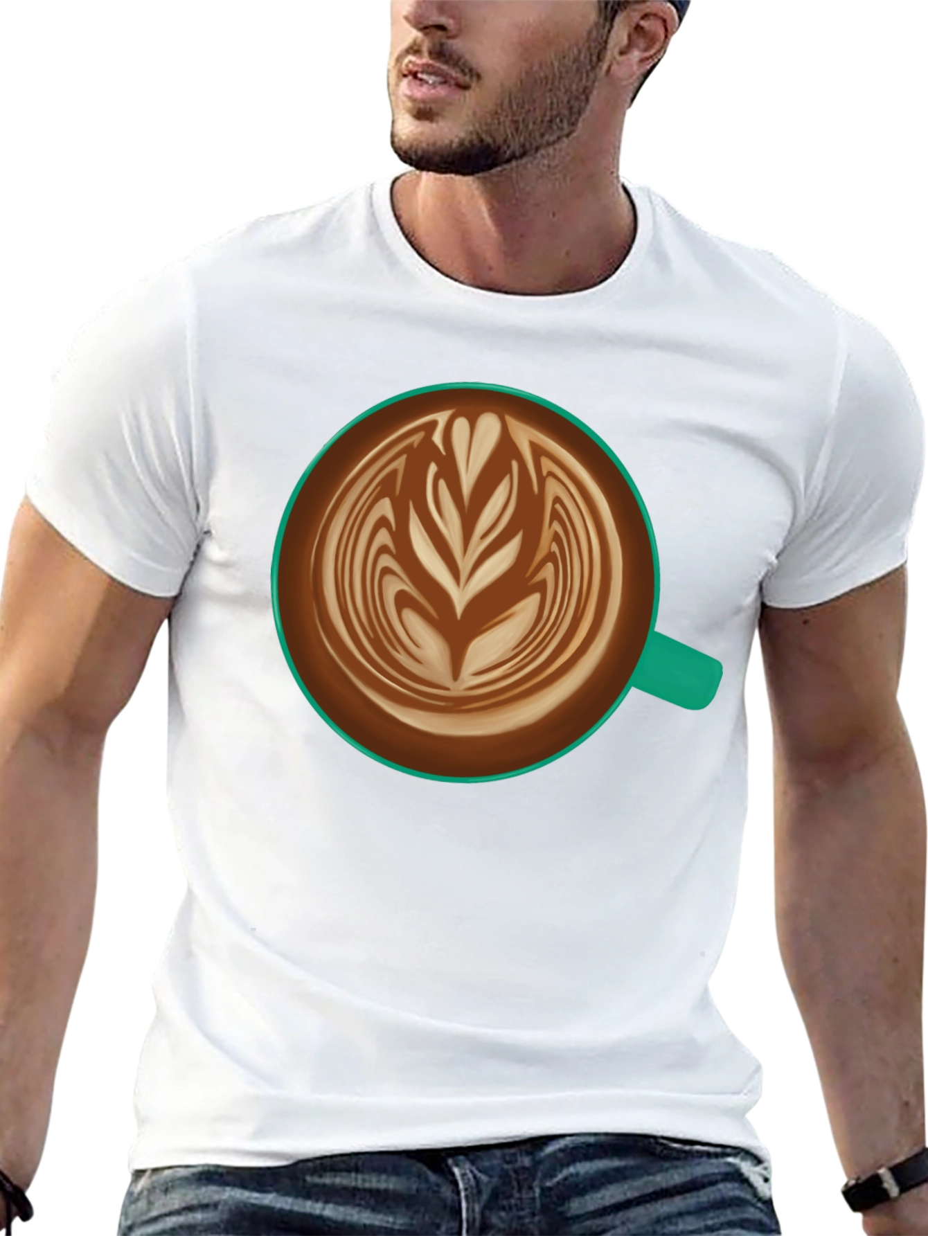 Latte Art Black T-Shirt