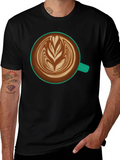 Latte Art Black T-Shirt